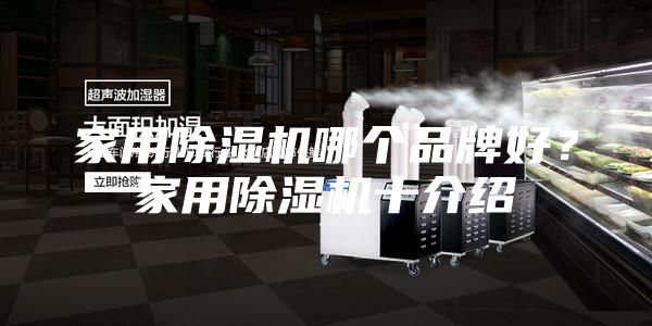 家用除濕機哪個品牌好？家用除濕機十介紹